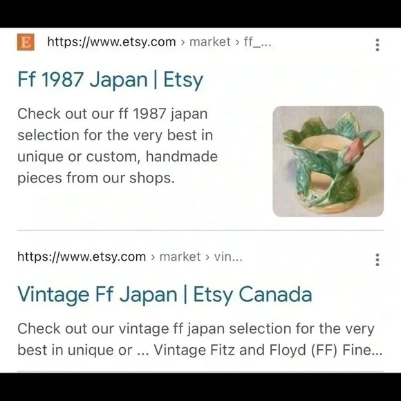 Fitz&Floyd  vintage 1987 Japanese porcelain candle holder - Picture 6 of 6